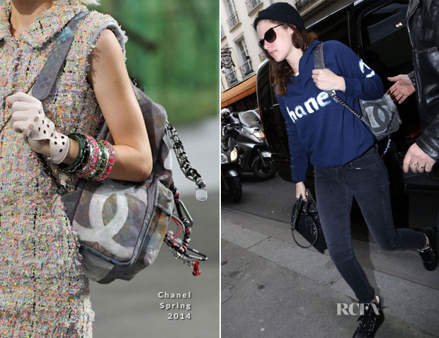 Miley Cyrus Carries the Infamous Chanel Graffiti Backpack - PurseBlog